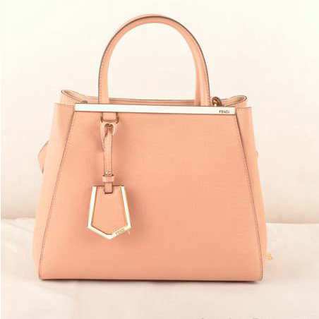 F2552S Fendi 2Jours Saffiiano Leather Tote Bag F2552S Rosa